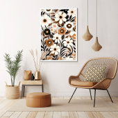 Mid Century Modern Blumen Poster