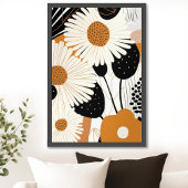 Mid Century Modern Blumen Poster