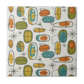 Mid-Century Modern Boomerang Pattern #9 ID1224 Fliese (Vorderseite)