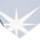 Mid Century Modern Boomerangs Silver Blue Tischdecke (Schrägansicht)