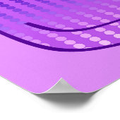 Mid-Century Modern Cat, Orchid and Purple Poster (Ecke)