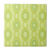 Mid Century Modern Chain Links Chartreuse Fliese (Vorderseite)