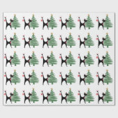 Mid-century Modern Christmas 1950's Atomic Cat Geschenkpapier (Flach)