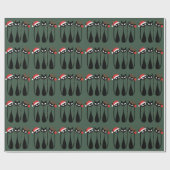 Mid Century Modern Christmas Cats Retro Classic Geschenkpapier (Flach)