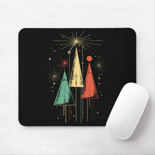 Mid Century Modern Christmas  Mousepad (Mit Mouse)