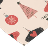 Mid Century Modern Christmas Pattern Kurzer Tischläufer (Ecke)