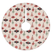 Mid Century Modern Christmas Pattern Polyester Weihnachtsbaumdecke (Vorderseite)