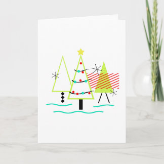 MID CENTURY MODERN CHRISTMAS TRETRO FEIERTAGSKARTE