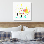MID CENTURY MODERN CHRISTMAS TRETRO LEINWANDDRUCK (Insitu (Schlafzimmer))