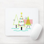 MID CENTURY MODERN CHRISTMAS TRETRO MOUSEPAD (Mit Mouse)