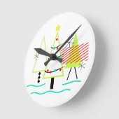 MID CENTURY MODERN CHRISTMAS TRETRO RUNDE WANDUHR (Winkel)