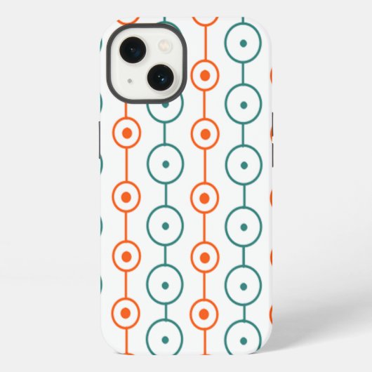 Mid-Century Modern Circle Strings iPhone Hülle (Rückseite)