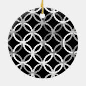 Mid-Century Modern circles, Black, White and Grey Keramikornament (Hinten)