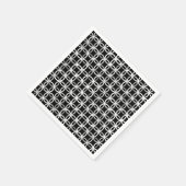 Mid-Century Modern circles, Black, White and Grey Serviette (Ecke)