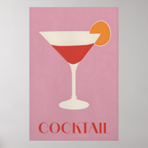Mid-Century-Modern-Cocktail-Druck Retro-Bar-Wand Poster