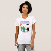 Mid Century Modern Cocktails & Cats T-Shirt (Vorne ganz)