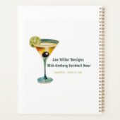 Mid Century Modern Color Block Martini Art Planer (Rückseite)