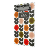  Mid-Century Modern Colored Retro Groovy Flowers  Mini Klemmbrett (Gewinkelt2)