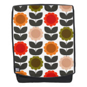  Mid-Century Modern Colored Retro Groovy Flowers  Rucksack (Vorderseite)