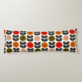  Mid-Century Modern Colored Retro Groovy Flowers  Seitenschläferkissen (Rückseite)