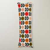  Mid-Century Modern Colored Retro Groovy Flowers  Seitenschläferkissen (Vorderseite Vertikal)