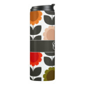 Mid-Century Modern Colored Retro Groovy Flowers Thermosbecher (Nach links gedreht)
