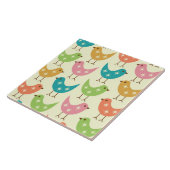 Mid Century Modern Colorful Atomic Birds Pattern Fliese (Seite)