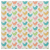 Mid Century Modern Colorful Atomic Birds Pattern Stoff (Muster)