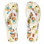 Mid-Century modern colorful geometric pattern Badesandalen (Fußbett)