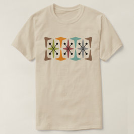 Mid Century Modern Cosmic Starburst Design T-Shirt