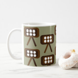 Mid-Century-Modern-Dekoratives Fernsehgerät Kaffeetasse