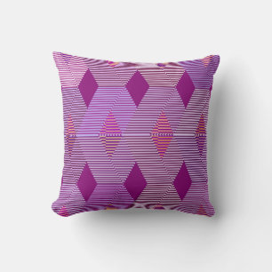 Mid-Century-Modern-Diamantendruck, Violettlila Kissen
