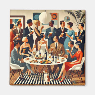 Mid Century Modern Die Martini-Intellektuellen Magnet
