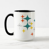 Mid Century Modern Eames Atomic Era Starbursts Tasse (Links)