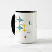 Mid Century Modern Eames Atomic Era Starbursts Tasse (Vorderseite Links)