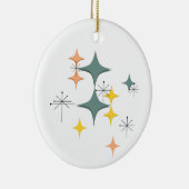 Mid Century Modern Eames Atomic Starbursts Keramik Ornament (Rechts)