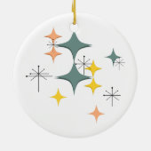Mid Century Modern Eames Atomic Starbursts Keramik Ornament (Hinten)