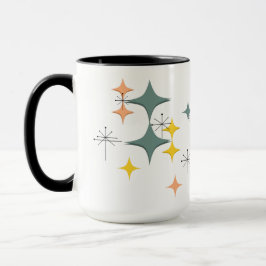 Mid Century Modern Eames Atomic Sternenexplosionen Tasse