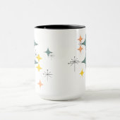 Mid Century Modern Eames Atomic Sternenexplosionen Tasse (Zentrum)