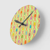Mid-century Modern Eggs Runde Wanduhr (Winkel)