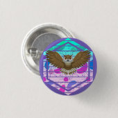 Mid Century Modern Eule Button (Vorne & Hinten)
