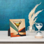 Mid Century Modern Farbblock Martini Kunst Fotoplatte (InSitu)