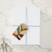 Mid Century Modern Farbblock Martini Kunst Geschenkanhänger (Mit Garn)