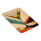 Mid Century Modern Farbblock Martini Kunst Magnet (Rechte Seite)