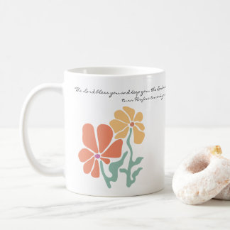 Mid Century Modern Floral Bible Verse Blessing Cof Kaffeetasse