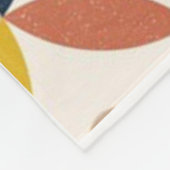 Mid-Century Modern Floral Dot Pattern Fleecedecke (Ecke)