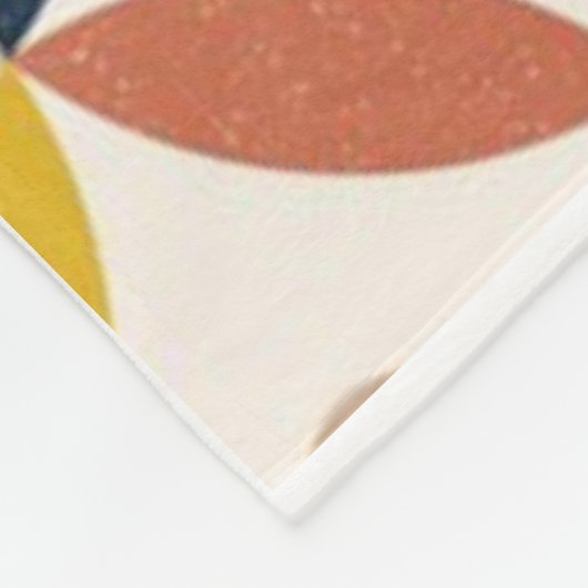  Mid-Century Modern Floral Dot Pattern Fleecedecke (Ecke)