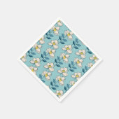 Mid-Century Modern Floral Leaf Pattern Serviette (Ecke)