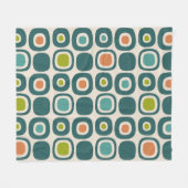 Mid Century Modern Garden Path Pattern Fleecedecke (Vorderseite (Horizontal))