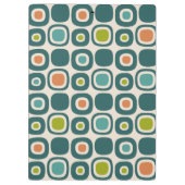 Mid Century Modern Garden Path Pattern Klemmbrett (Rückseite)